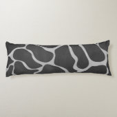 Giraffe Black en Grey Silhoutte Lichaamskussen (Achterkant)