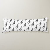 Giraffe Black en Grey Silhoutte Lichaamskussen (Voorkant)