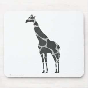 Giraffe Black en Grey Silhoutte Muismat
