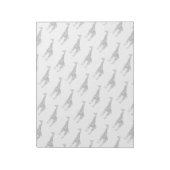 Giraffe Black en Grey Silhoutte Notitieblok (Linkerzijde)