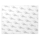 Giraffe Black en Grey Silhoutte Notitieblok (Voorkant)