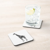 Giraffe Black en Grey Silhoutte Onderzetter (Rechterzijde)