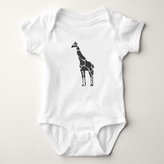 Giraffe Black en Grey Silhoutte Romper (Voorkant)