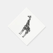 Giraffe Black en Grey Silhoutte Servet (Hoek)