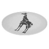 Giraffe Black en Grey Silhoutte Snijplank (Hoek)