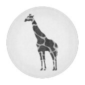Giraffe Black en Grey Silhoutte Snijplank (Voorkant)