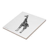 Giraffe Black en Grey Silhoutte Tegeltje (Zijkant)