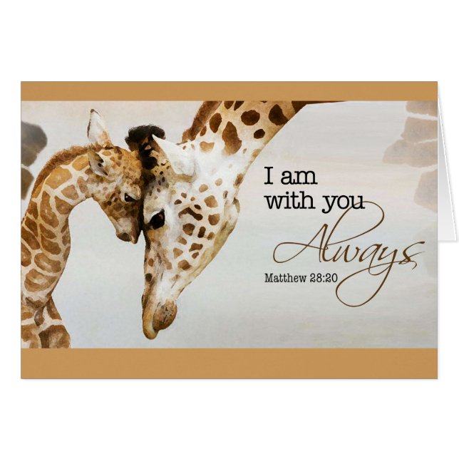 Giraffe blanco kaart (Voorkant Horizontaal)