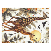 Giraffe Bloemen Waterverf Tafelkleed (Voorkant (Horizontaal))