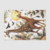 Giraffe Bloemen Waterverf Tissuepapier (Voorkant)