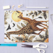 Giraffe Bloemen Waterverf Tissuepapier (Craft)