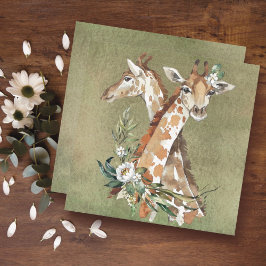 Giraffe Bloemkaart
