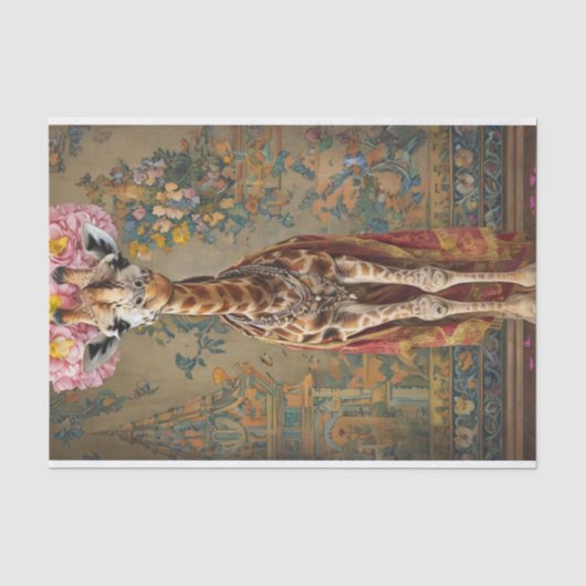 Giraffe bloesems tissuepapier (Voorkant)