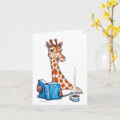 Giraffe boek en drankkaart kaart (Gele Bloem)