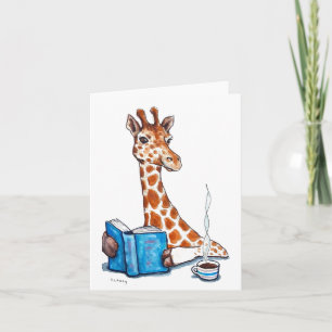Giraffe boek en drankkaart kaart