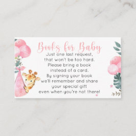 Giraffe Boeken voor Baby Girl Kaarten Visitekaartje