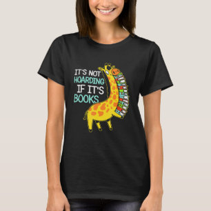 Giraffe boekhouder Grafisch boek Leescitaat boek T-shirt