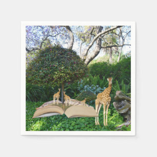 Giraffe boektijd; servet