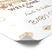 Giraffe Boho Kraam Baby Shower Welkom Poster (Hoek)