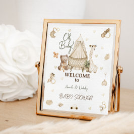 Giraffe Boho Kraam Baby Shower Welkom Poster