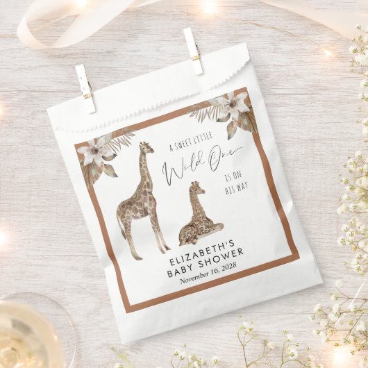 Giraffe Boho Waterverf Baby shower Bedankzakje (Geknipt)