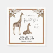 Giraffe Boho Waterverf Baby shower Servet (Voorkant)
