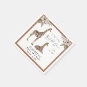 Giraffe Boho Waterverf Baby shower Servet (Hoek)