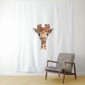 Giraffe Boho Wildflower Coquette Bow Mom Moeders D Wandkleed (In situ)