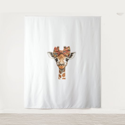 Giraffe Boho Wildflower Coquette Bow Mom Moeders D Wandkleed (Voorkant)