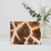 Giraffe bonpatroon briefkaart (Staand voorkant)