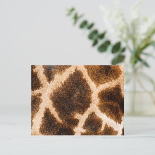 Giraffe bonpatroon briefkaart (Staand voorkant)