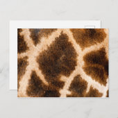 Giraffe bonpatroon briefkaart (Voorkant / Achterkant)