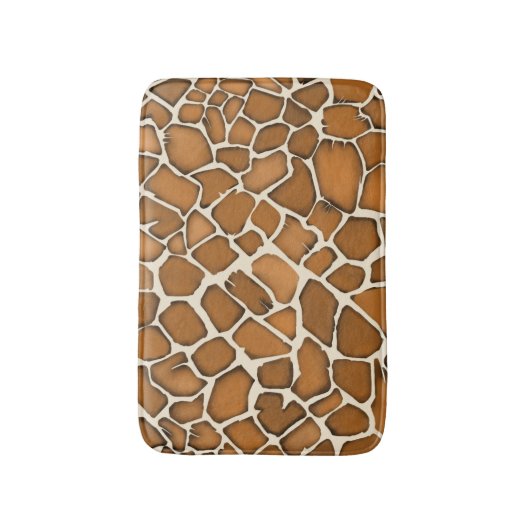 Giraffe Bont Patroon Print Badmat (Voorkant Verticaal)