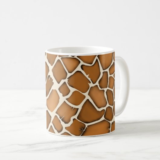 Giraffe Bont Patroon Print Koffiemok (Voorkant rechts)