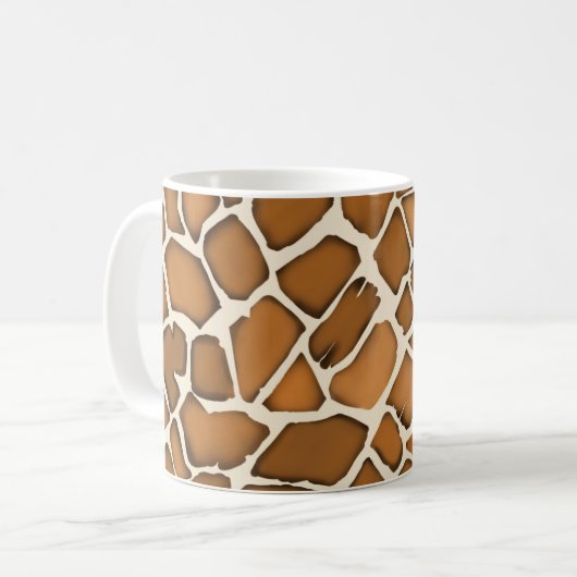 Giraffe Bont Patroon Print Koffiemok (Voorkant links)