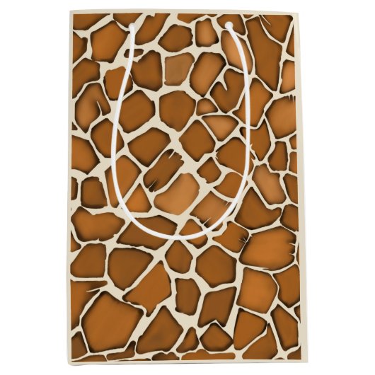 Giraffe Bont Patroon Print Medium Cadeauzakje (Voorkant)