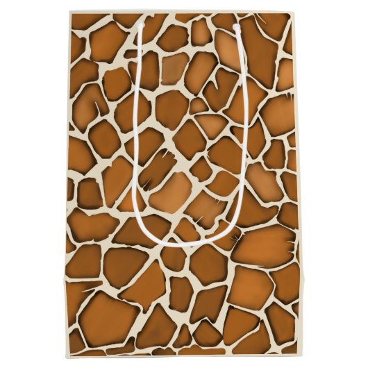 Giraffe Bont Patroon Print Medium Cadeauzakje (Achterkant)