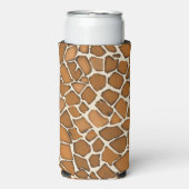 Giraffe Bont Patroon Print Seltzer Blikjeskoeler (Seltzer Voorkant)