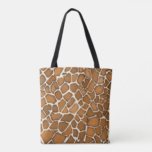 Giraffe Bont Patroon Print Tote Bag (Achterkant)