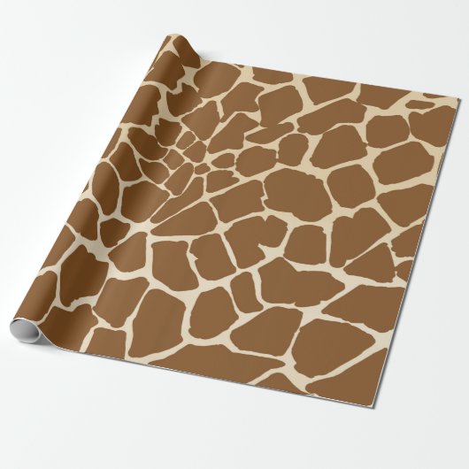 Giraffe bont patroonprint cadeaupapier (Uitgerold)