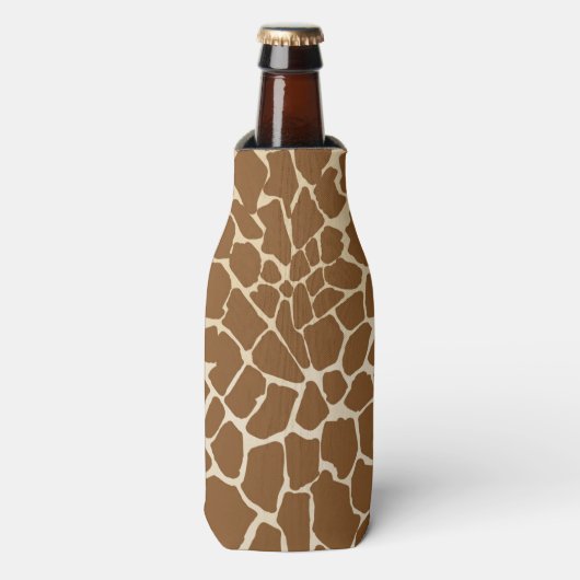 Giraffe bont patroonprint flesjeskoeler (Fles Voorkant)