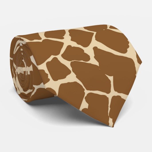 Giraffe bont patroonprint stropdas (Opgerold)