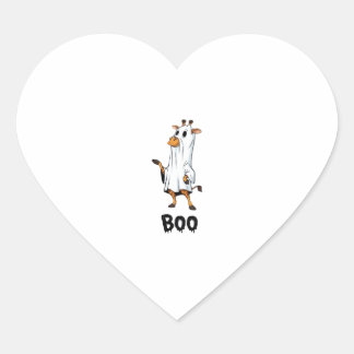 Giraffe Boo Halloween Klassiek T-Shirt_12 Hart Sticker
