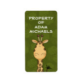 Giraffe Bookplate Label (Voorkant)