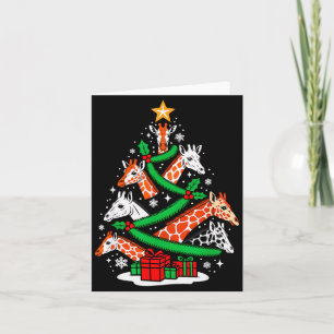 Giraffe Boom Kerst Giraffe Liefhebber Xmas Team Mi Kaart