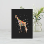 Giraffe Boom Lichte kerstdieren Lover Xmas Ho Kaart (Staand voorkant)