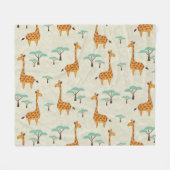 Giraffe boom patroon. fleece deken (Voorkant (Horizontaal))