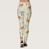 Giraffe boom patroon. leggings (Achterkant)
