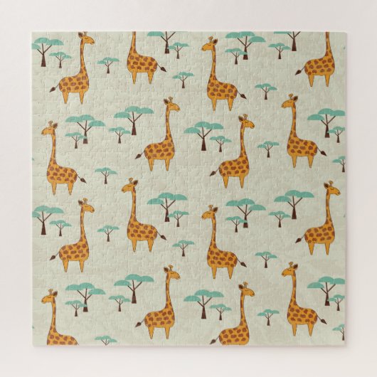 Giraffe boom patroon. legpuzzel (Verticaal)