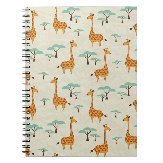 Giraffe boom  patroon. notitieboek (Voorkant)